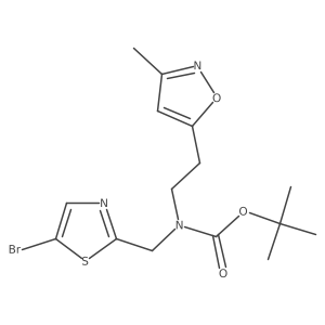 tert-butyl N-[(5-bromo-1,3-thiazol-2-yl)methyl]-N-[2-(3-methyl-1,2-oxazol-5-yl)ethyl]carbamate结构式