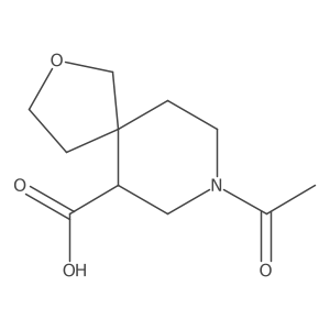 8-Acetyl-2-oxa-8-azaspiro[4.5]decane-6-carboxylic acid结构式