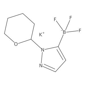 potassium trifluoro[1-(oxan-2-yl)-1H-pyrazol-5-yl]boranuide结构式