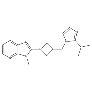 1-[(1-{3-methyl-3H-imidazo[4,5-b]pyridin-2-yl}azetidin-3-yl)methyl]-2-(propan-2-yl)-1H-imidazole结构式