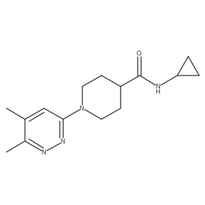 N-cyclopropyl-1-(5,6-dimethylpyridazin-3-yl)piperidine-4-carboxamide结构式