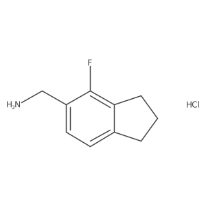 (4-Fluoro-2,3-dihydro-1H-inden-5-yl)methanamine hydrochloride Structure