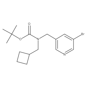 Tert-butyl ((5-bromopyridin-3-yl)methyl)(cyclobutylmethyl)carbamate Structure