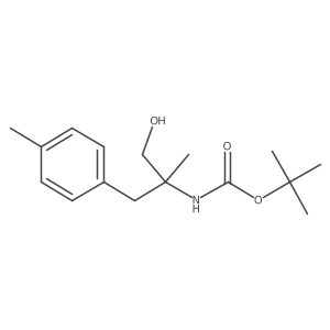 tert-butyl N-{1-hydroxy-2-[(4-methylphenyl)methyl]propan-2-yl}carbamate结构式