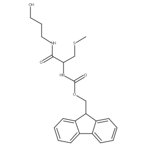 (9H-fluoren-9-yl)methyl N-{1-[(3-hydroxypropyl)carbamoyl]-2-(methylsulfanyl)ethyl}carbamate Structure