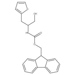 (9H-fluoren-9-yl)methyl N-[1-(furan-2-yl)-3-hydroxypropan-2-yl]carbamate结构式