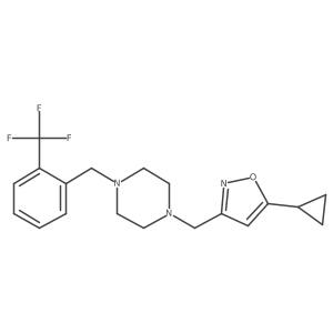 1-[(5-Cyclopropyl-1,2-oxazol-3-yl)methyl]-4-{[2-(trifluoromethyl)phenyl]methyl}piperazine Structure