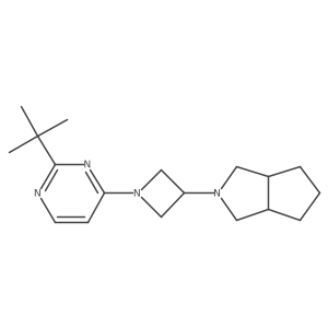 2-Tert-butyl-4-(3-{octahydrocyclopenta[c]pyrrol-2-yl}azetidin-1-yl)pyrimidine Structure