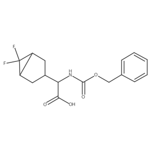 2-(((Benzyloxy)carbonyl)amino)-2-(6,6-difluorobicyclo[3.1.0]hexan-3-yl)acetic acid结构式