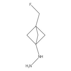 [3-(Fluoromethyl)-1-bicyclo[1.1.1]pentanyl]hydrazine结构式