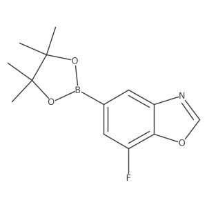 7-Fluoro-5-(4,4,5,5-tetramethyl-1,3,2-dioxaborolan-2-yl)benzo[d]oxazole结构式