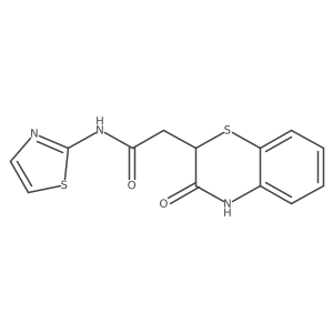 2-(3-oxo-3,4-dihydro-2H-1,4-benzothiazin-2-yl)-N-(1,3-thiazol-2-yl)acetamide Structure
