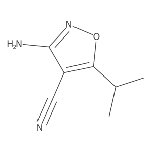 3-Amino-5-isopropylisoxazole-4-carbonitrile结构式