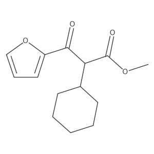 2-Cyclohexyl-3-furan-2-yl-3-oxo-propionic acid methyl ester结构式