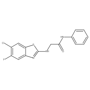 2-[(6-Chloro-5-fluoro-2-benzothiazolyl)amino]-N-phenylacetamide Structure