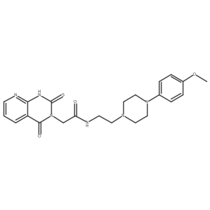 N-(2-(4-(4-methoxyphenyl)piperazin-1-yl)ethyl)-2-(4-oxo-2-thioxo-1,2-dihydropyrido[2,3-d]pyrimidin-3(4H)-yl)acetamide结构式