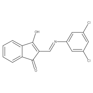 2-(((3,5-Dichlorophenyl)amino)methylene)indane-1,3-dione结构式
