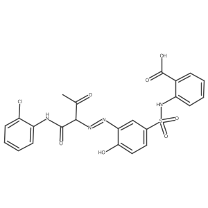 2-[[[3-[2-[1-[[(2-Chlorophenyl)amino]carbonyl]-2-oxopropyl]diazenyl]-4-hydroxyphenyl]sulfonyl]amino]benzoic acid Structure
