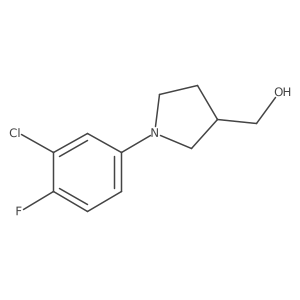 1-(3-Chloro-4-fluorophenyl)-3-pyrrolidinemethanol结构式