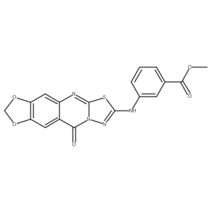 methyl 3-((10-oxo-10H-[1,3]dioxolo[4,5-g][1,3,4]thiadiazolo[2,3-b]quinazolin-2-yl)amino)benzoate Structure