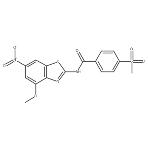 N-(4-methoxy-6-nitrobenzo[d]thiazol-2-yl)-4-(methylsulfonyl)benzamide Structure