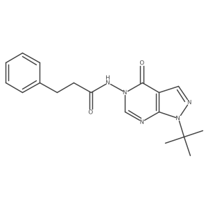N-(1-(tert-butyl)-4-oxo-1H-pyrazolo[3,4-d]pyrimidin-5(4H)-yl)-3-phenylpropanamide结构式