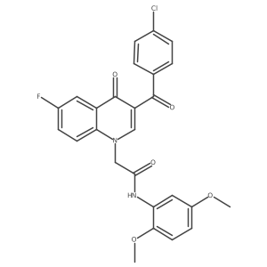 2-(3-(4-chlorobenzoyl)-6-fluoro-4-oxoquinolin-1(4H)-yl)-N-(2,5-dimethoxyphenyl)acetamide Structure