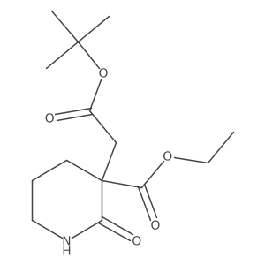 Ethyl3-[2-(tert-butoxy)-2-oxoethyl]-2-oxopiperidine-3-carboxylate结构式