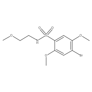 4-bromo-2,5-dimethoxy-N-(2-methoxyethyl)benzenesulfonamide Structure