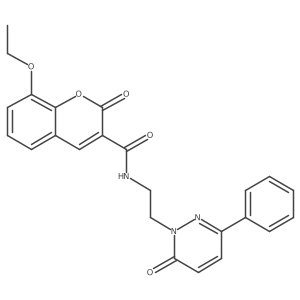 8-ethoxy-2-oxo-N-(2-(6-oxo-3-phenylpyridazin-1(6H)-yl)ethyl)-2H-chromene-3-carboxamide结构式