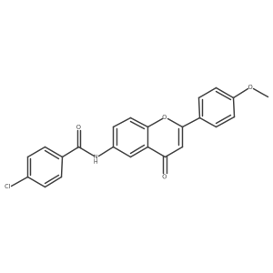 4-chloro-N-[2-(4-methoxyphenyl)-4-oxo-4H-chromen-6-yl]benzamide结构式
