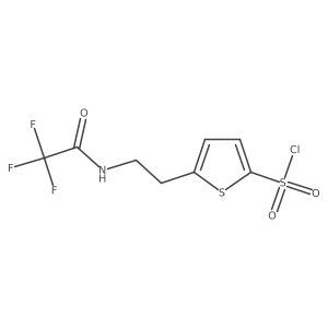 5-[2-[(2,2,2-Trifluoroacetyl)amino]ethyl]-2-thiophenesulfonyl chloride结构式