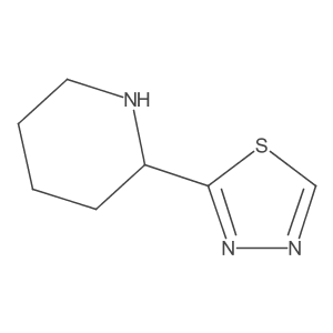 2-(1,3,4-Thiadiazol-2-yl)piperidine结构式