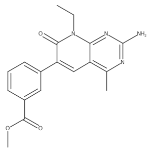 Methyl 3-(2-amino-8-ethyl-4-methyl-7-oxo-7,8-dihydropyrido[2,3-d]pyrimidin-6-yl)benzoate Structure