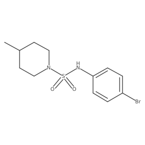 N-(4-bromophenyl)-4-methylpiperidine-1-sulfonamide结构式