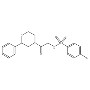 4-chloro-N-(2-oxo-2-(2-phenylmorpholino)ethyl)benzenesulfonamide结构式
