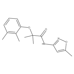 2-(2,3-dimethylphenoxy)-2-methyl-N-(5-methyl-1,2-oxazol-3-yl)propanamide Structure
