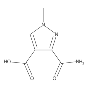 3-carbamoyl-1-methyl-1H-pyrazole-4-carboxylic acid结构式