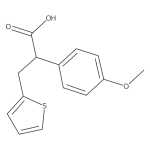 2-(4-Methoxyphenyl)-3-(thiophen-2-yl)propanoic acid结构式