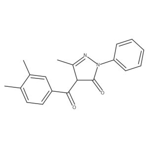 4-(3,4-dimethylbenzoyl)-3-methyl-1-phenyl-1H-pyrazol-5(4H)-one结构式