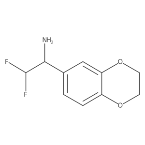 1-(2,3-Dihydro-1,4-benzodioxin-6-yl)-2,2-difluoroethan-1-amine结构式