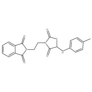 3-(2-(1,3-Dioxoisoindolin-2-yl)ethyl)-5-(p-tolylamino)thiazolidine-2,4-dione Structure