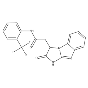 2-(2-oxo-2,3-dihydro-1H-imidazo[1,2-a]benzimidazol-3-yl)-N-[2-(trifluoromethyl)phenyl]acetamide Structure