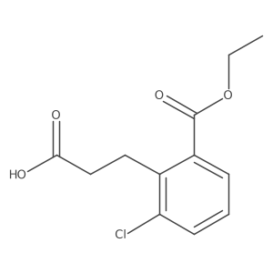 3-(2-Chloro-6-ethoxycarbonylphenyl)propanoic acid Structure