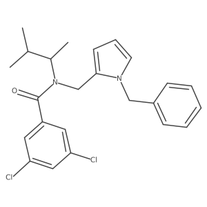 3,5-Dichloro-N-(1,2-dimethylpropyl)-N-[[1-(phenylmethyl)-1H-pyrrol-2-yl]methyl]benzamide结构式