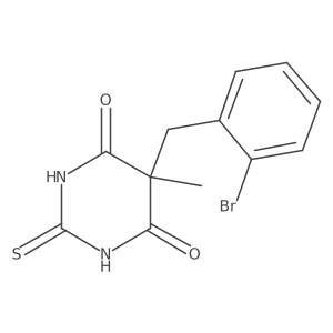 5-[(2-Bromophenyl)methyl]dihydro-5-methyl-2-thioxo-4,6(1H,5H)-pyrimidinedione结构式