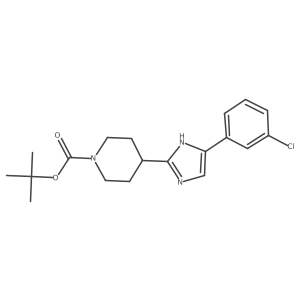 4-[4-(3-Chloro-phenyl)-1H-imidazol-2-yl]-piperidine-1-carboxylic acid tert-butyl ester Structure