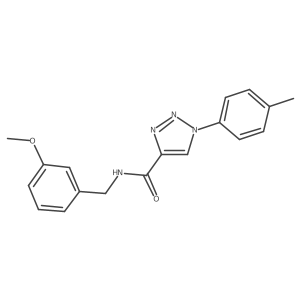 N-(3-methoxybenzyl)-1-(4-methylphenyl)-1H-1,2,3-triazole-4-carboxamide结构式
