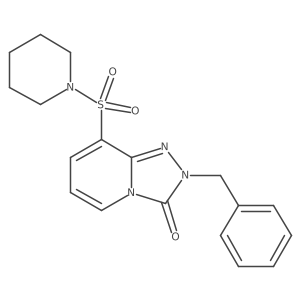 2-benzyl-8-(piperidin-1-ylsulfonyl)-[1,2,4]triazolo[4,3-a]pyridin-3(2H)-one Structure