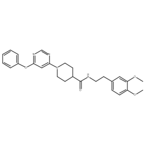 N-[2-(3,4-dimethoxyphenyl)ethyl]-1-(6-phenoxypyrimidin-4-yl)piperidine-4-carboxamide Structure